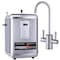 Ready Hot Instant Hot Water Dispenser with Brushed Nickel Dual Lever Faucet and Digital Display 41-RH-300-F560-BN - alternate 1